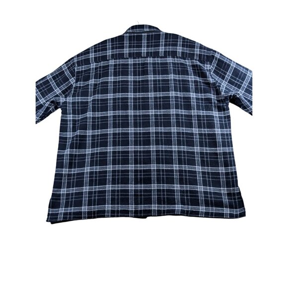 Vintage Marlboro 2003 Reversible White Black Plaid Flannel Denim Shacket NWT - Picture 5 of 15